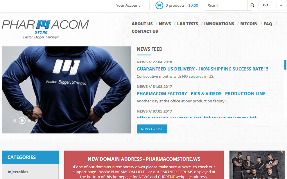 Pharmacom Store Website