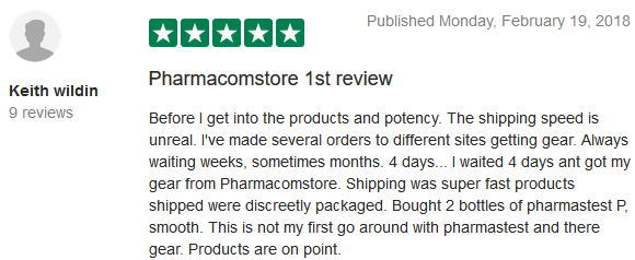 Pharmacom Store TrustPilot Reviews