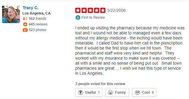 Medical Mall Pharmacy Customer Review