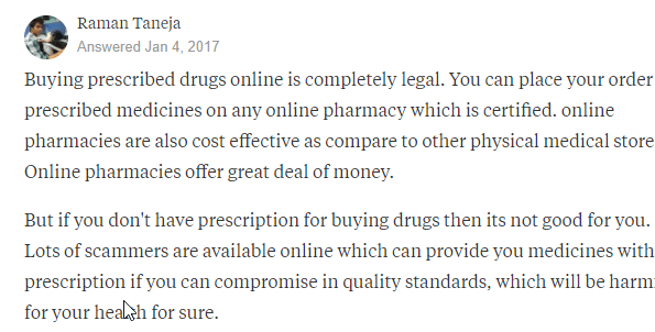 Purchasing Prescription Meds on the Web